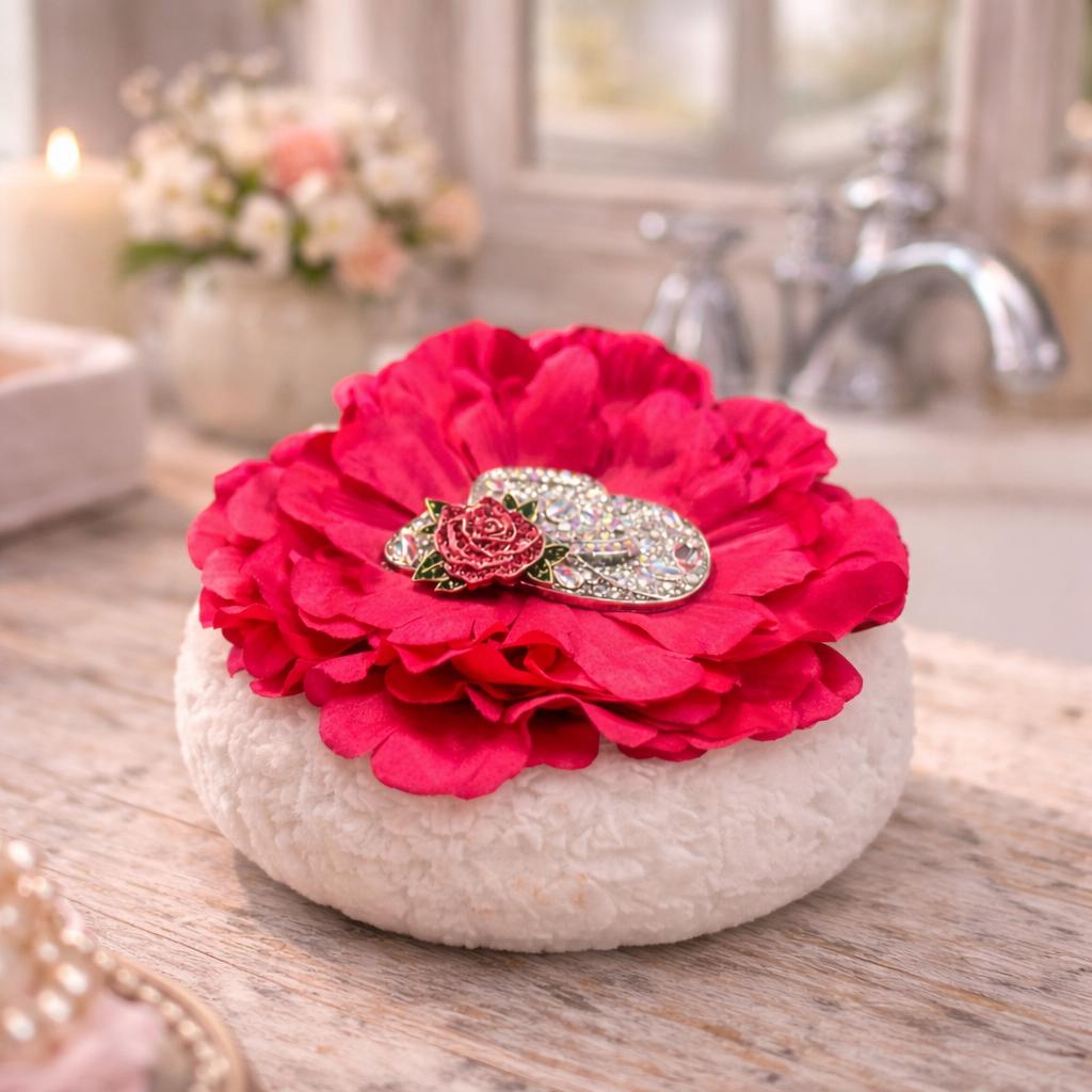 Jumbo Powder Puff with Scented Body Powder | Old Hollywood Vanity