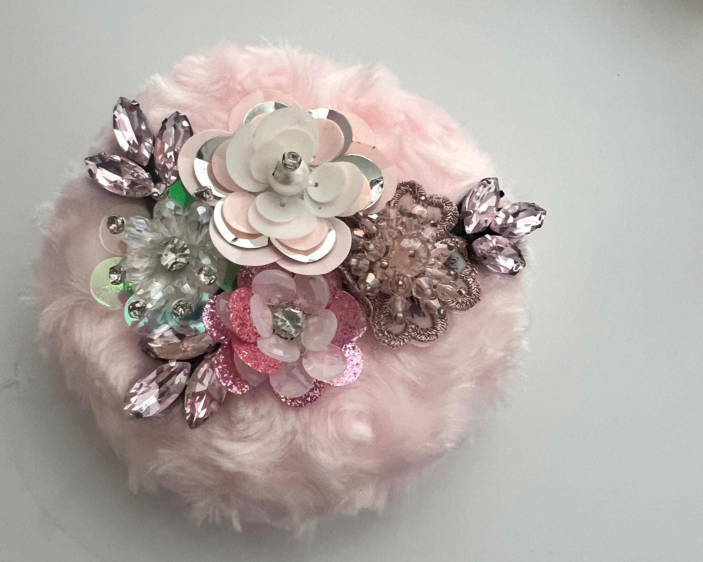 Pink Powder Puff | Feminine Vanity Accessory | Glam Beauty Gift for Women|mom|mama