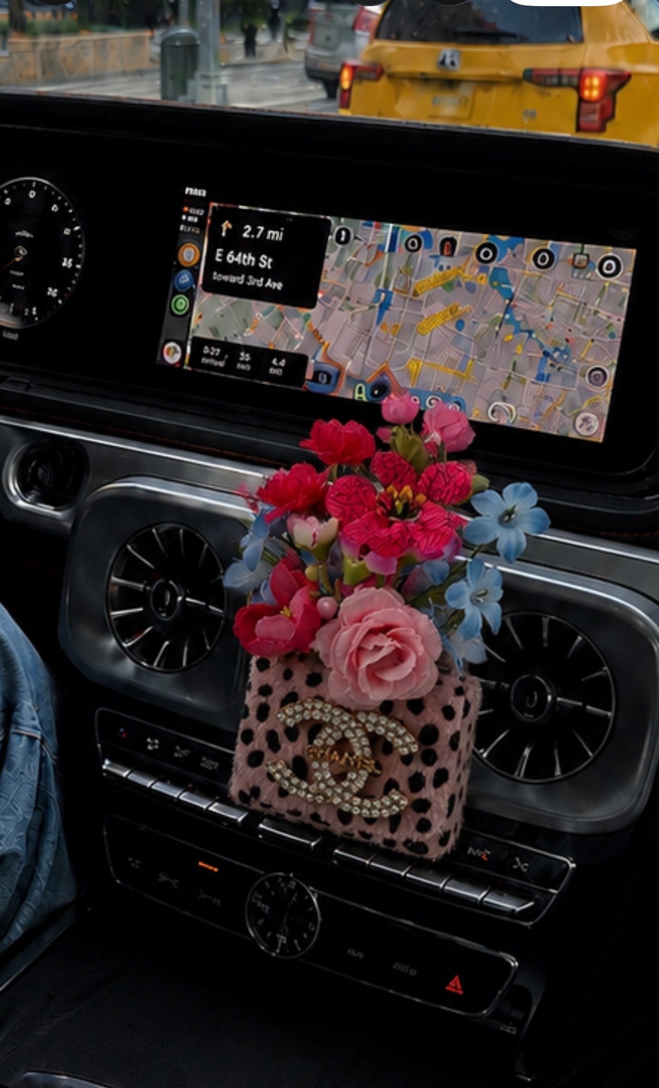 Blooming Bag Luxury Floral Car Air Freshener | Silk Flower Vent Clip Diffuser